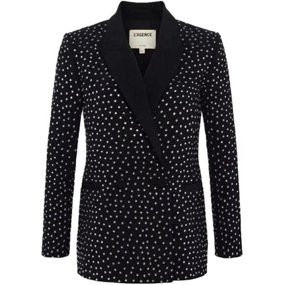 New with Tags $825 Spectacular L'Agence Totally Crystal Jacket/coat sz 8 - Picture 1 of 6